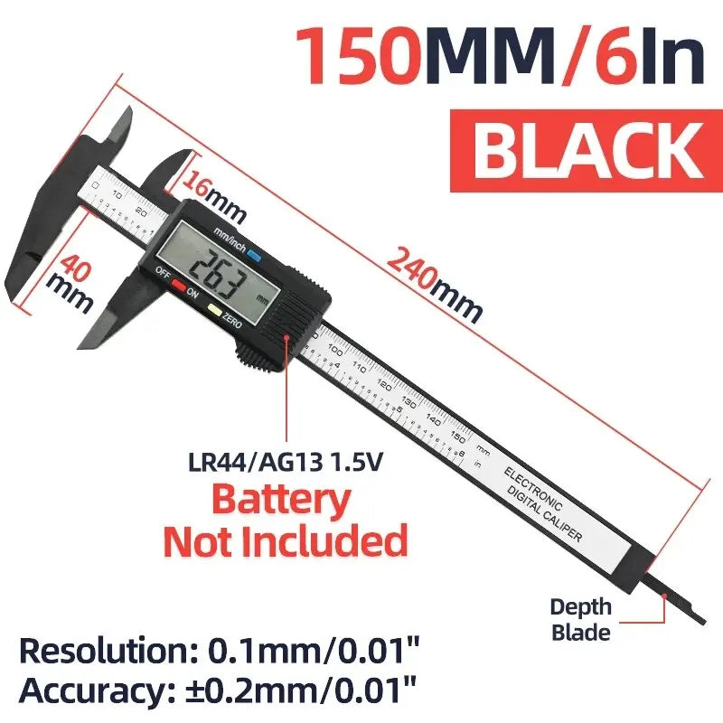 Plastic Caliper Pachometer Digital Caliper Electronic Ruler Vernier