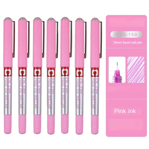 7pcs Precise Roller ball Pens,0.28/0.38/0.5mm Extra Fine Nib Liquid