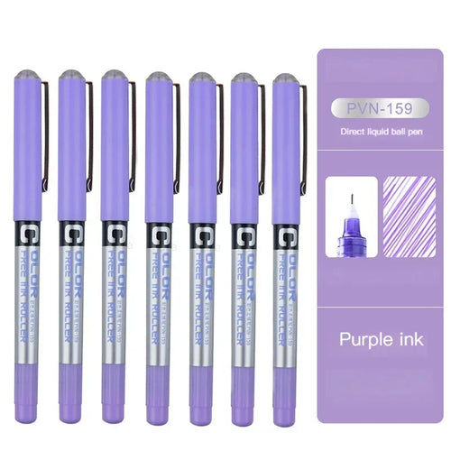 7pcs Precise Roller ball Pens,0.28/0.38/0.5mm Extra Fine Nib Liquid