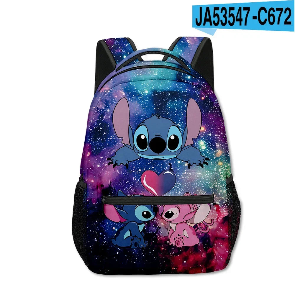 Stitch Anime Backpack Kawaii Cartoon School Bag for Primary Students