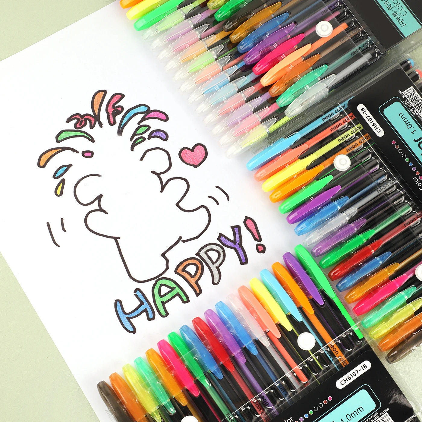 12-60Pcs Metallic Glitter Colors Gel Pens & Pen Refills For School Office Adult Coloring Book Journals Drawing Art Markers