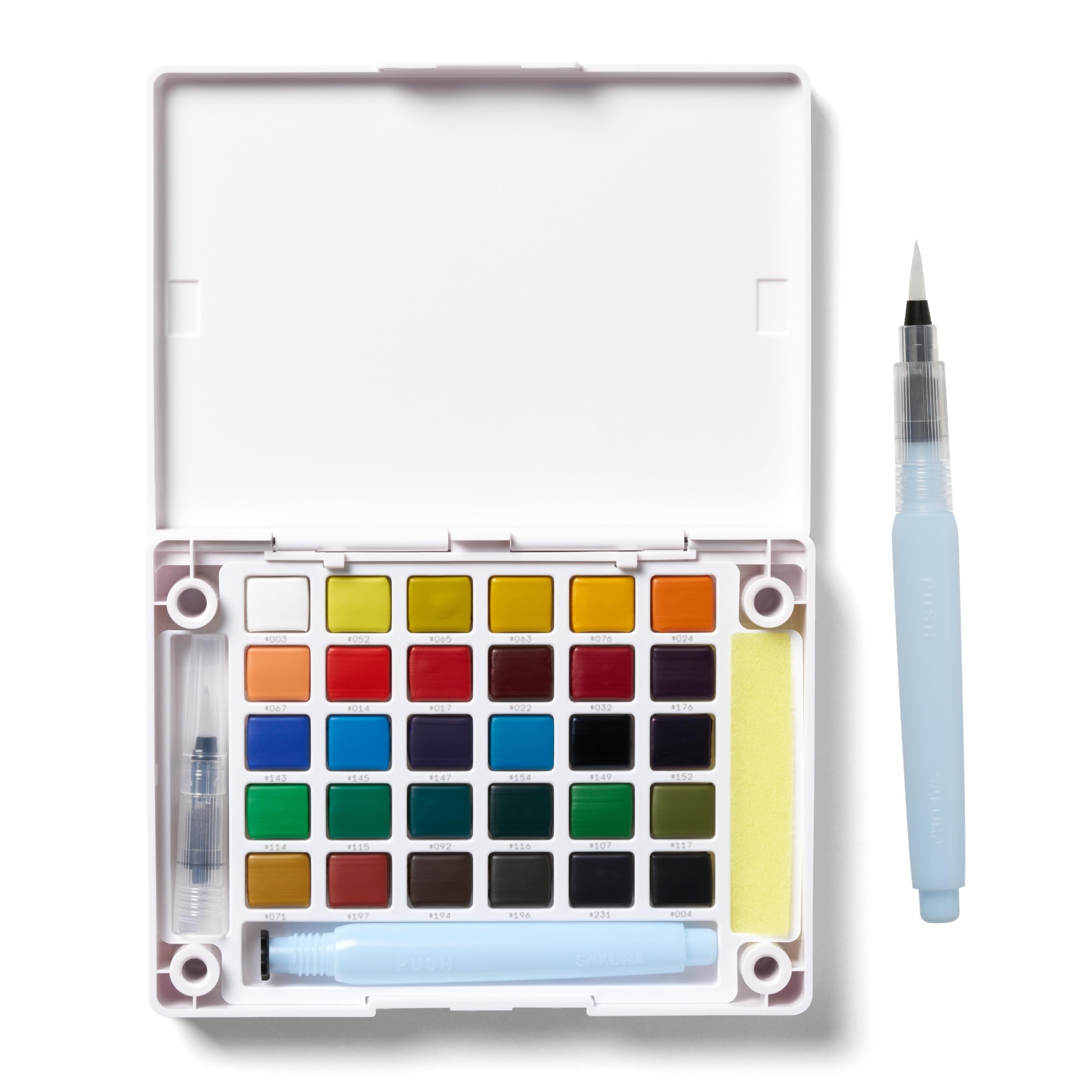 Koi Watercolor Field Sketch Box Set with Water Brush, 30 Colors