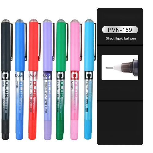 7pcs Precise Roller ball Pens,0.28/0.38/0.5mm Extra Fine Nib Liquid