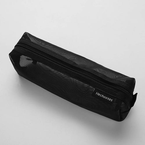 Mesh Pencil Case Transparent Pens Pouch Cute Simple Aesthetic Bag