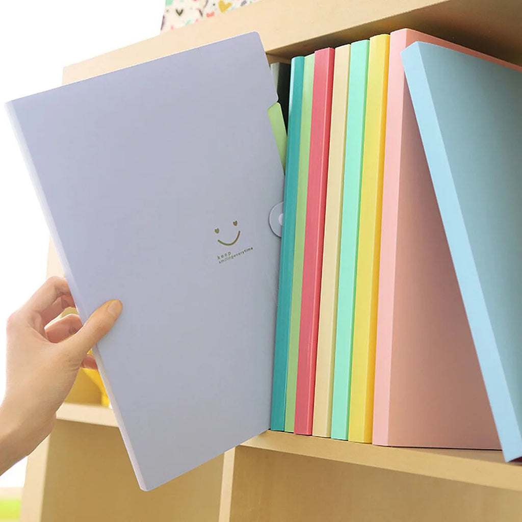 5-Page A4 Accordion File Folder – Durable Expandable Plastic Organizer