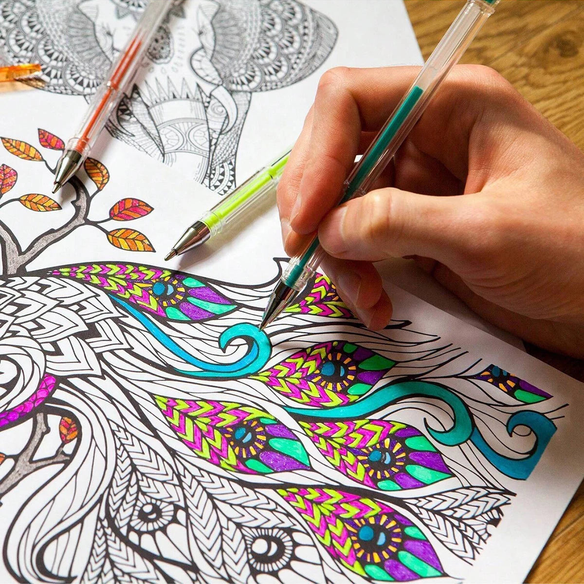 100 Color Gel Pen Metallic/Glitter/Fluorescent/Pastel Color Ink 0.5mm Kawaii Writing Tool School Office Supplies Stationery