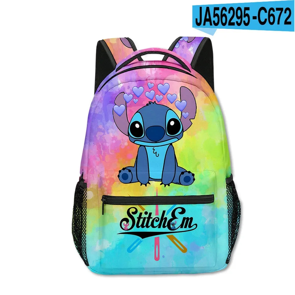Stitch Anime Backpack Kawaii Cartoon School Bag for Primary Students