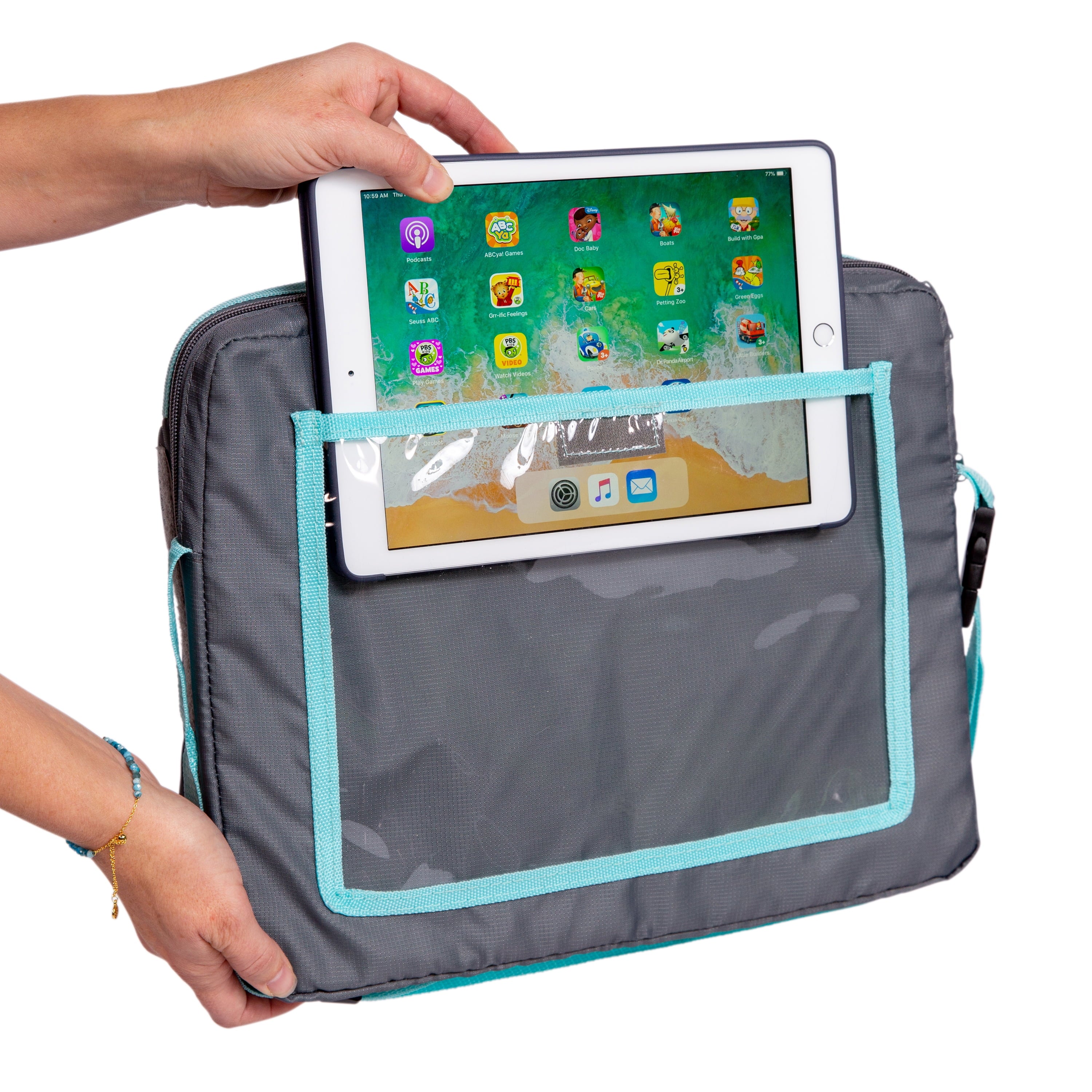 3-In-1 Travel Lap Tray and Ipad Tablet Holder for Kids. 3 and Up