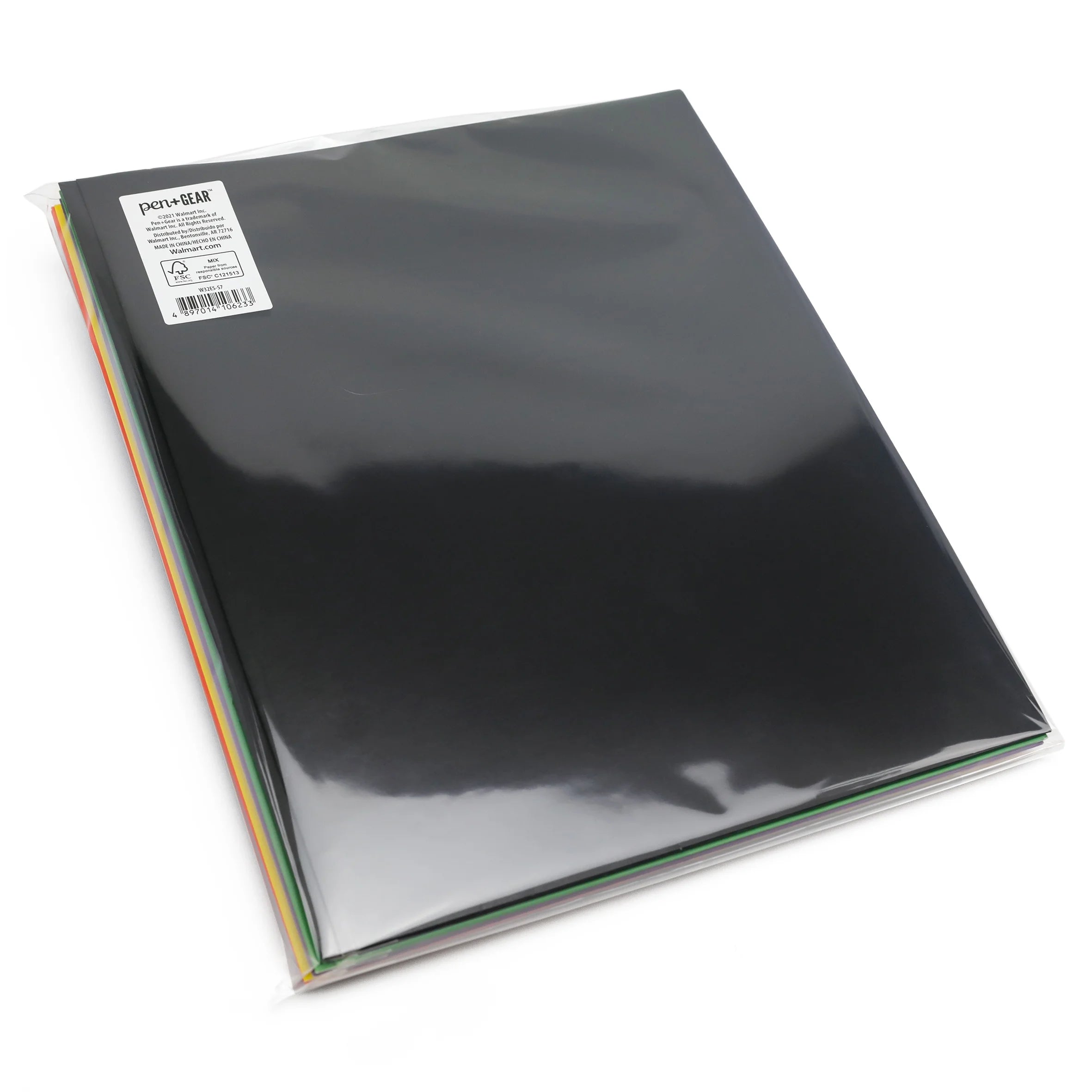 3 Prong Paper Folders, 7 Count, Assorted Colors, Letter Size