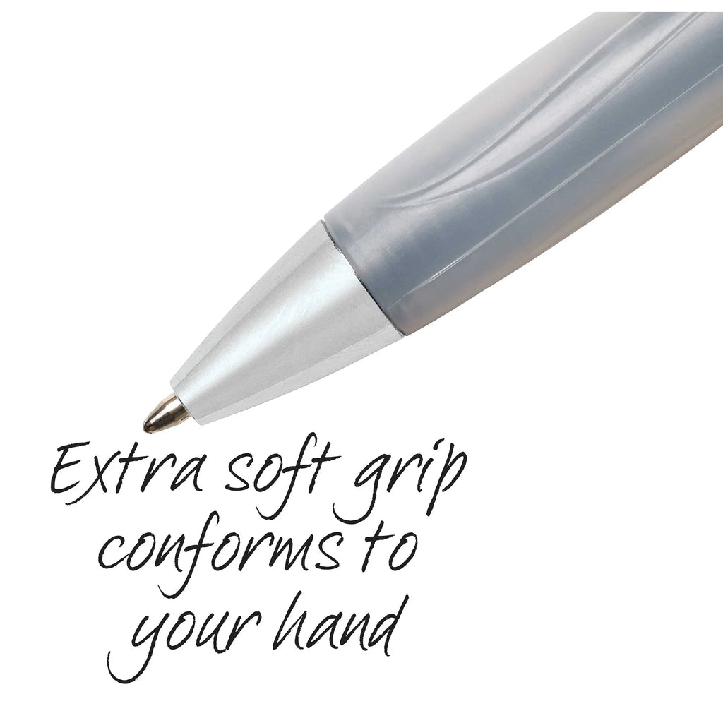 (3 Pack)  Glide Comfort Medium Point Black Retractable Ball Pen, 1.0Mm, 1 Count