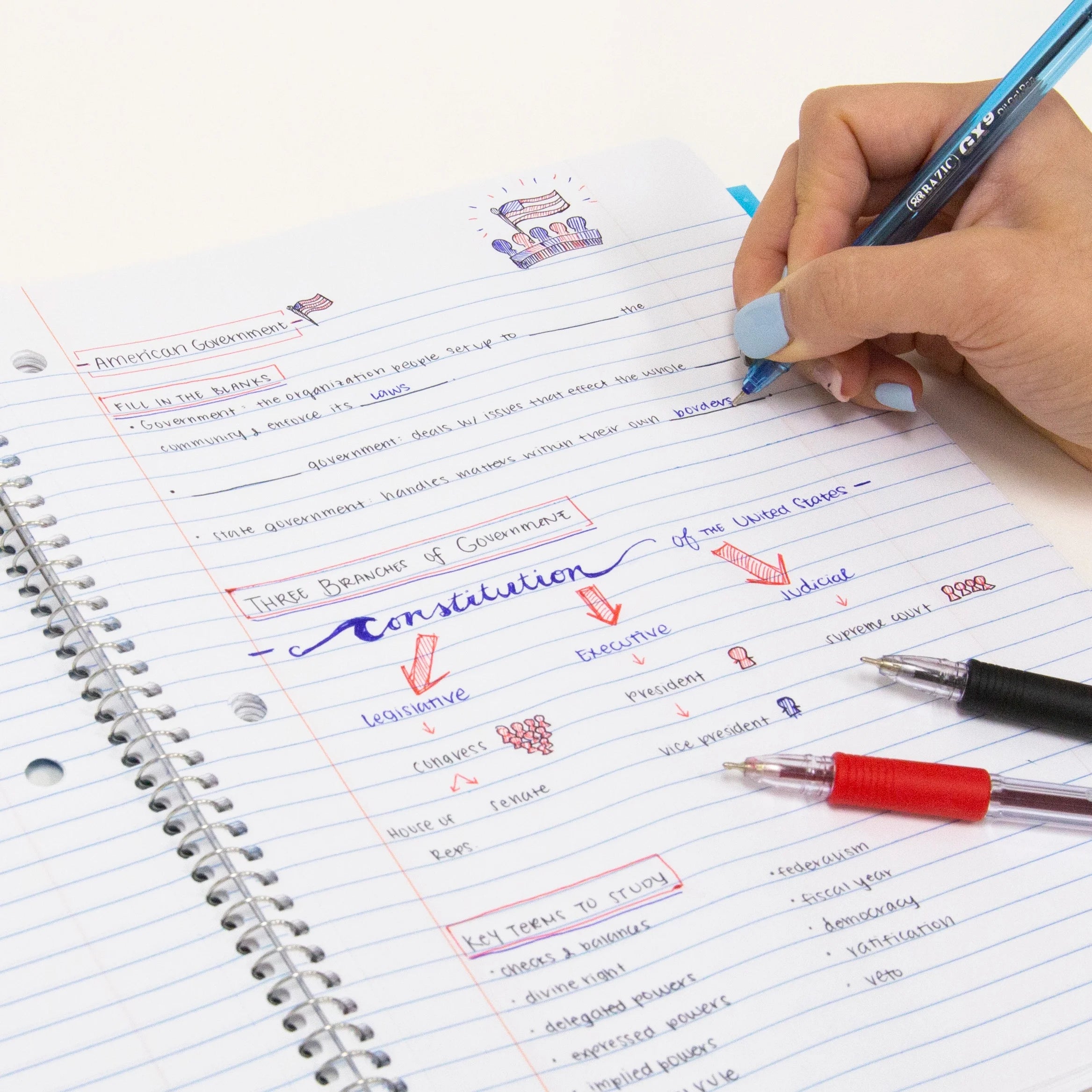 BAZIC C/R 70 Ct. 1-Subject Spiral Notebook [558]