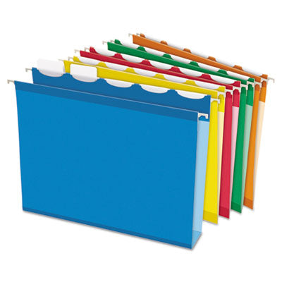 Ready-Tab Hanging File Folders  2 in. Capacity  Letter  Assorted  20-B