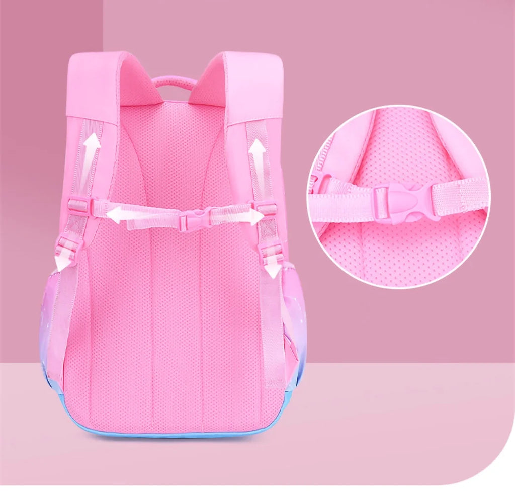 School Bag Backpacks for Girls,Shoulder Children School Bookbags for Kids,Primary School Season Gift,Pink