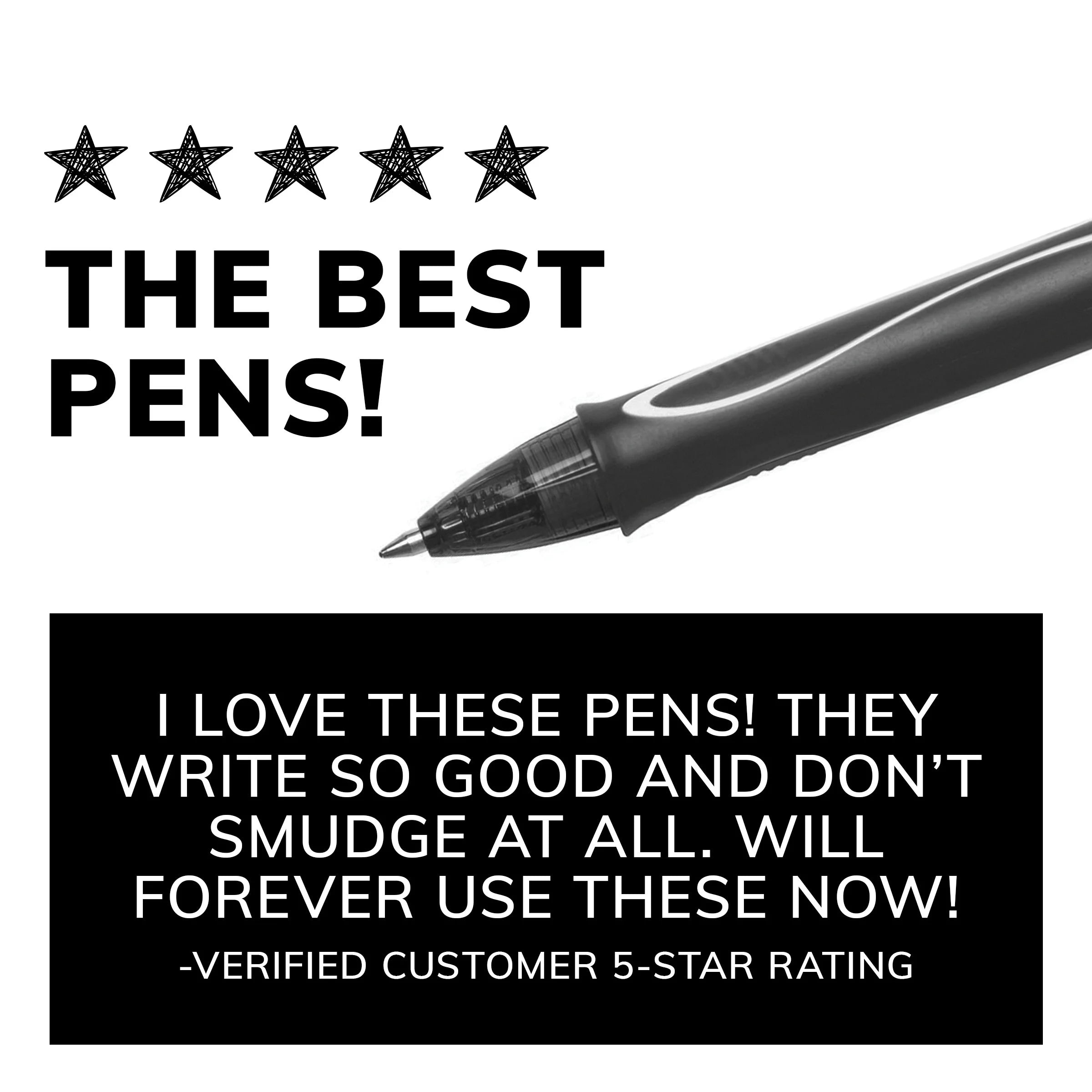 Gelocity Quick Dry Medium Point Gel Pen, 0.7 Mm, Black Ink, 8 Count