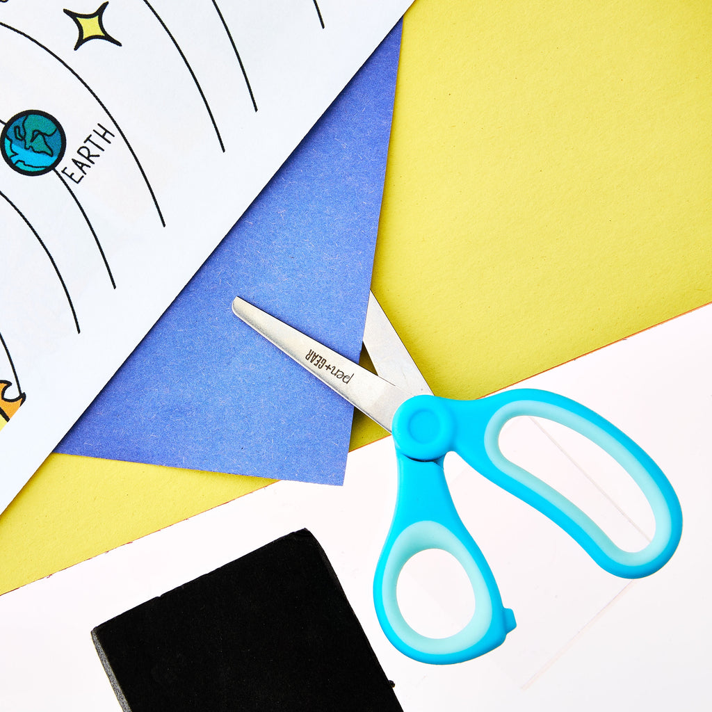 5-Inch Blunt-Tip Kids Scissors, Age 4-7, School Supplies, Multi-Purpose, Blue