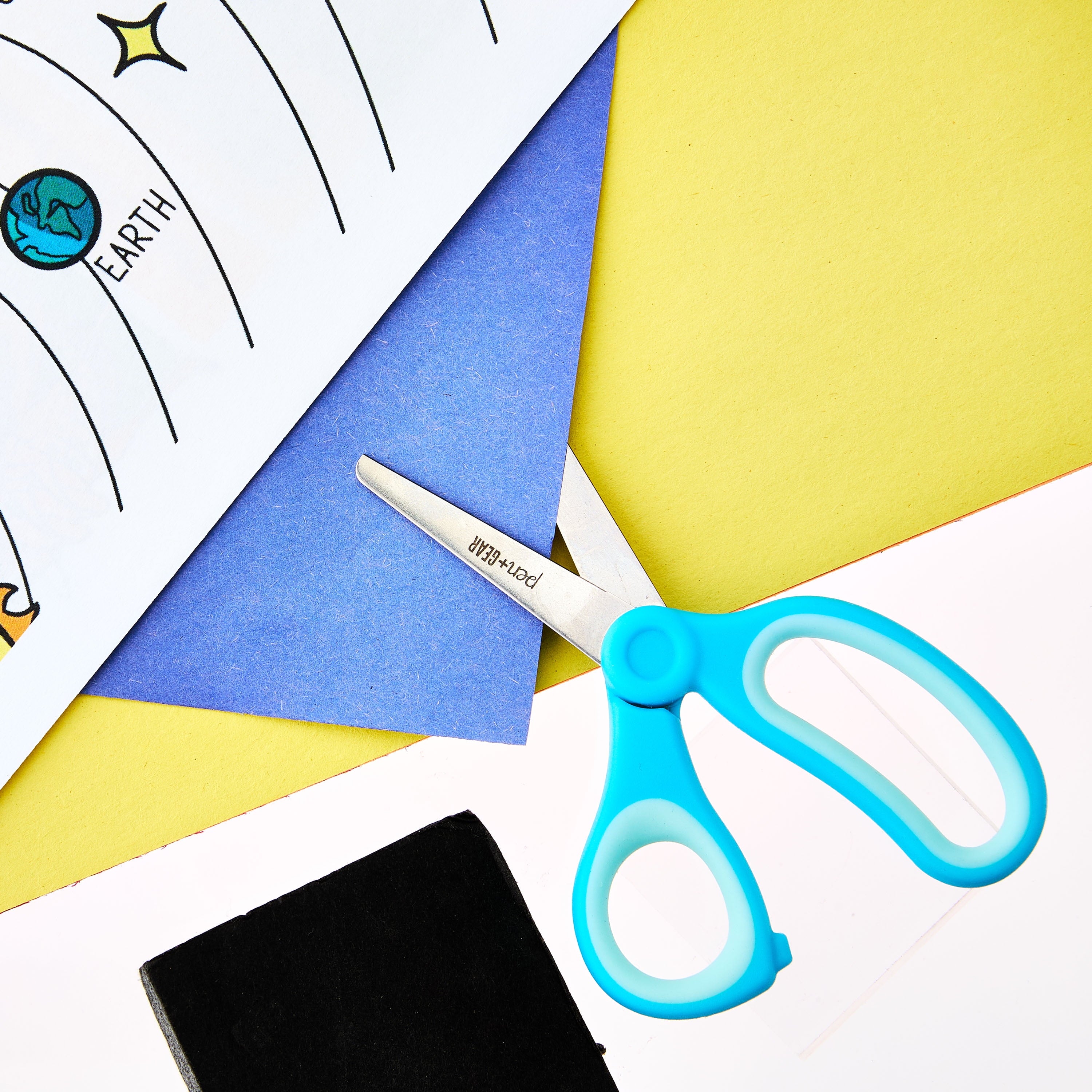 5-Inch Blunt-Tip Kids Scissors, Age 4-7, School Supplies, Multi-Purpose, Blue