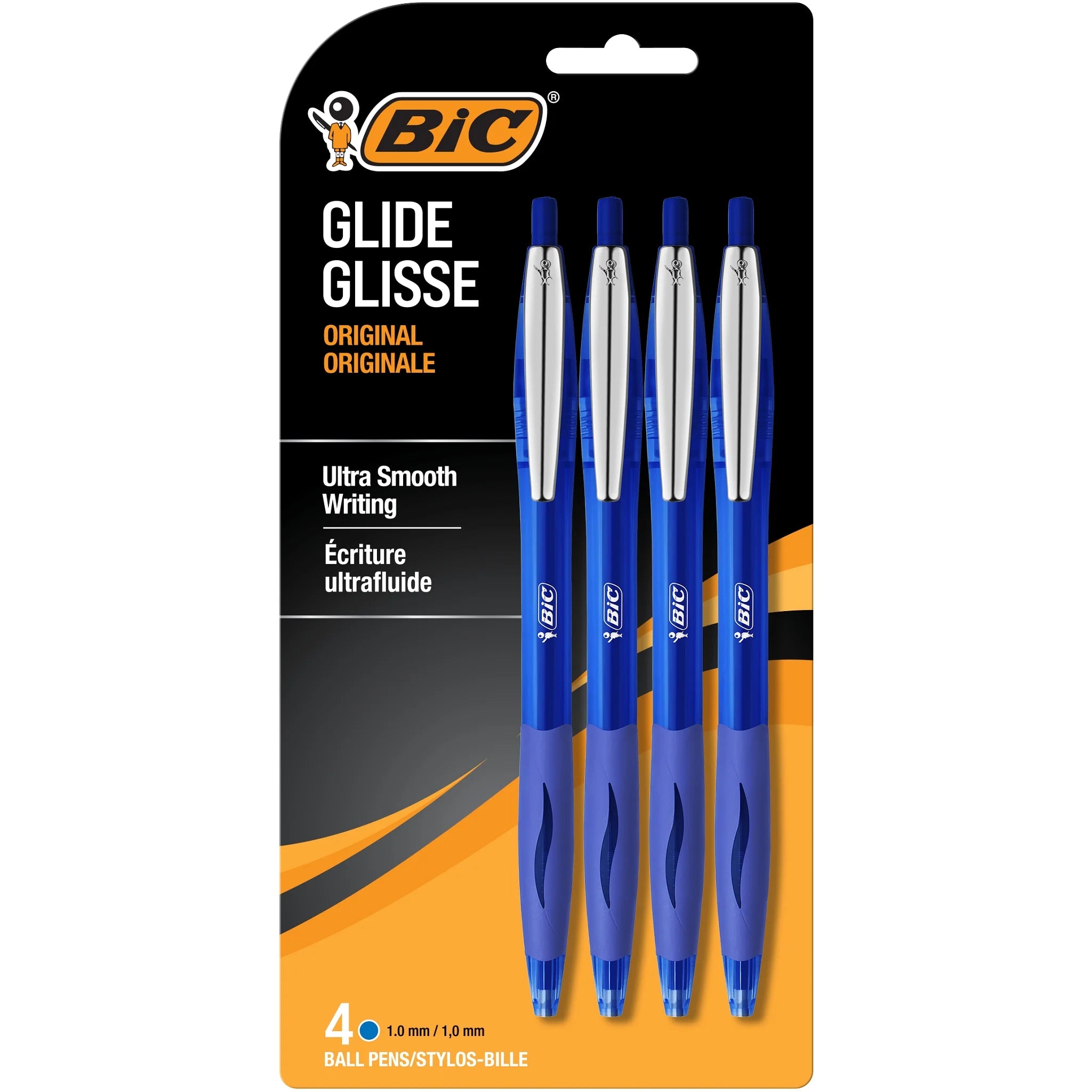 Glide Ballpoint Pen, Medium Point, 1.0 Mm, Blue Ink, 4 Count