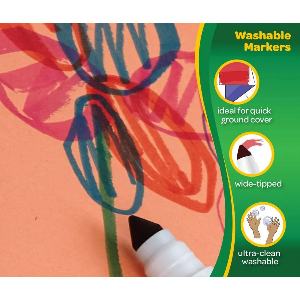 Ultra-Clean Washable Broad Line Markers, Art Supplies, Back to School Supplies, 10 Ct