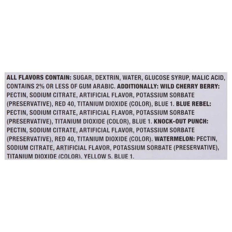 Candy, Assorted Fruity Flavors, Sour Gel Candy, .5 Oz, Pen (Flavor May Vary)