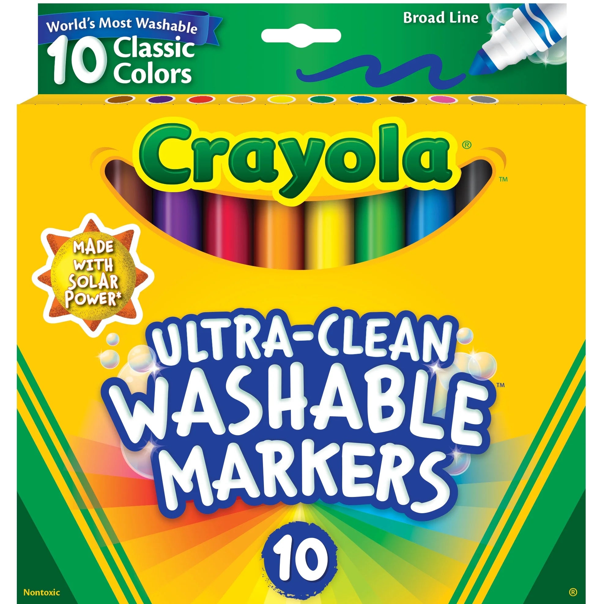 (4 Pack)  Ultra-Clean Washable Broad Line Markers, Art Supplies, Back to School Supplies, 10 Ct