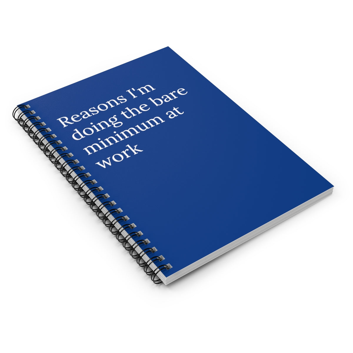 Reasons I'm Doing the bare minimum at work funny Notebook