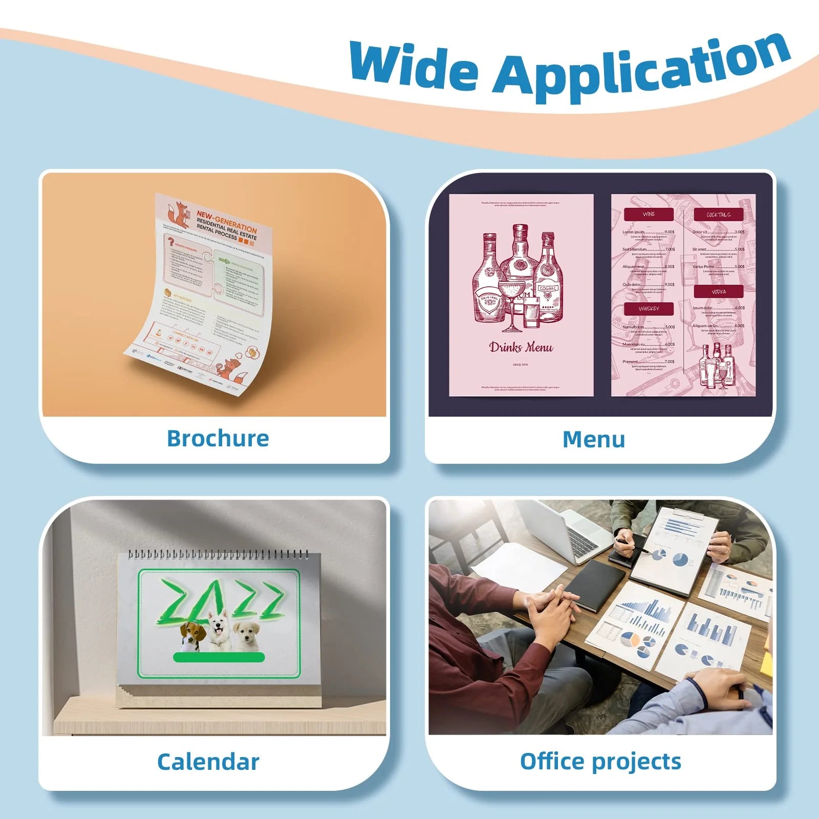 100 Sheets Photo Paper 11X17 Glossy Inkjet 50Lb Value Packed Brochure Poster Playbill Obituary Papers for Funerals Bulletin Gallery Show Photographic 11 X 17 Copy Printing A3