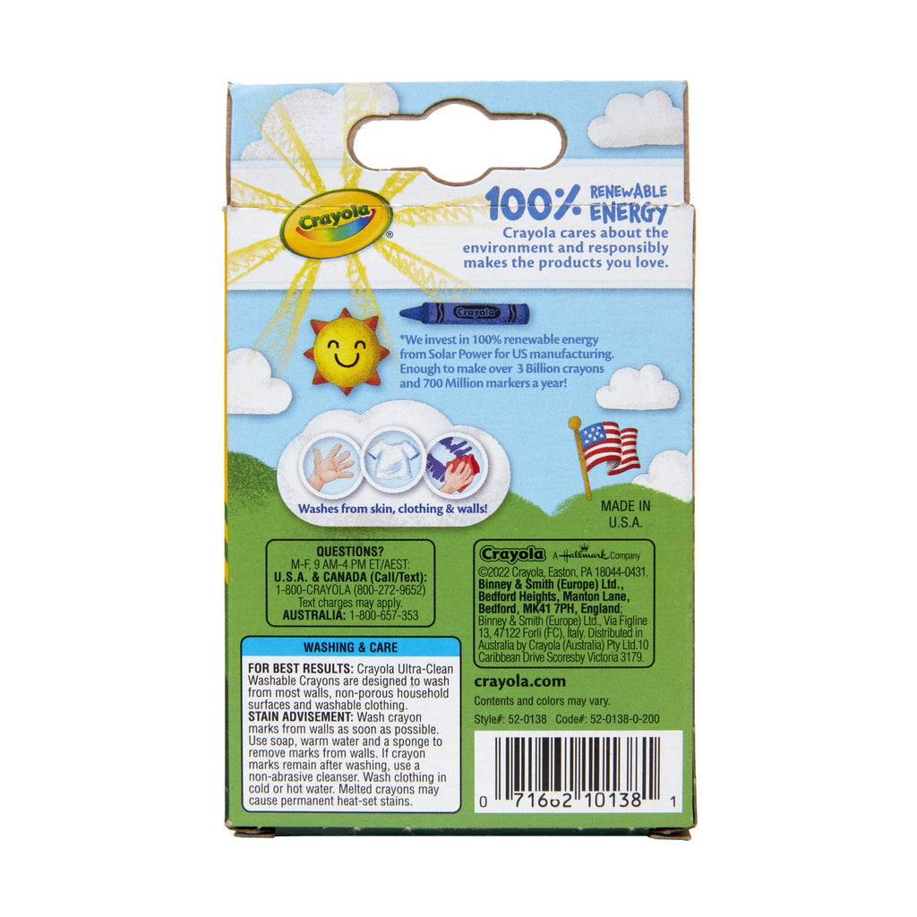 Ultra-Clean Washable Crayons, 24 Ct, School Supplies for Kids, Art Supplies, Gifts for Kids