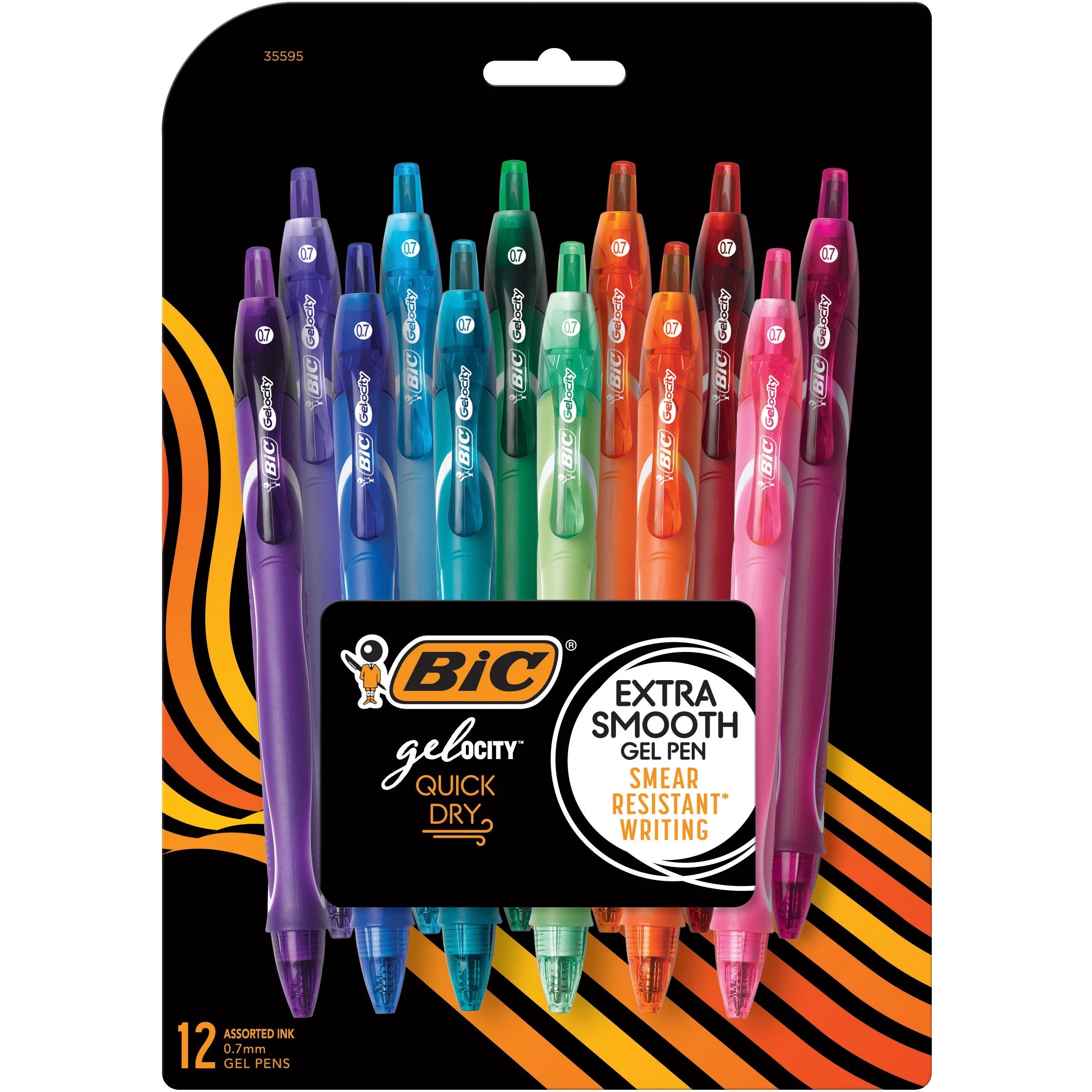 Gelocity Gel Pen, Medium Point, 0.7 Mm, Assorted Ink, 12 Count