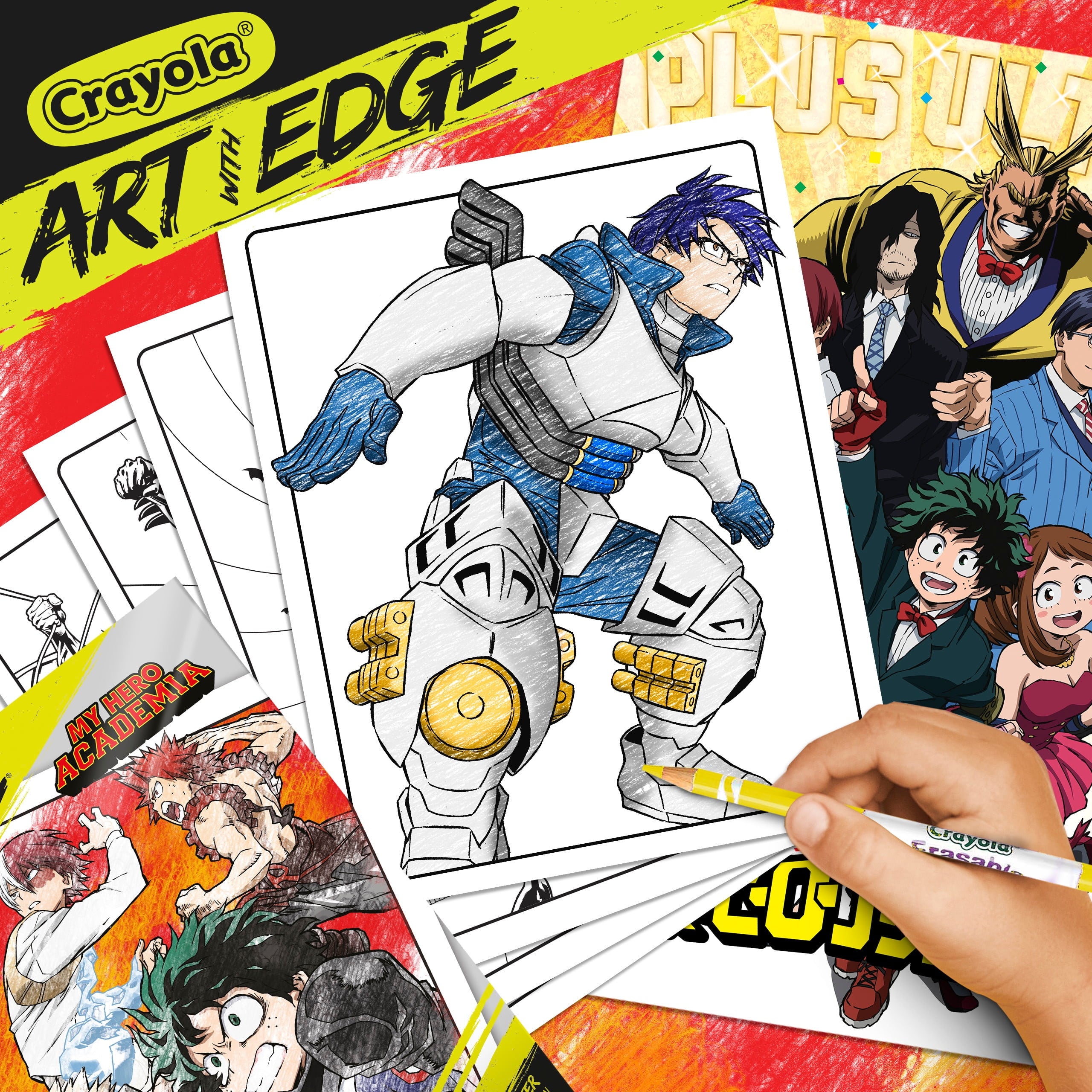 My Hero Academia 28 Coloring Pages & 1 Poster, Art with Edge, Adult Coloring Gift