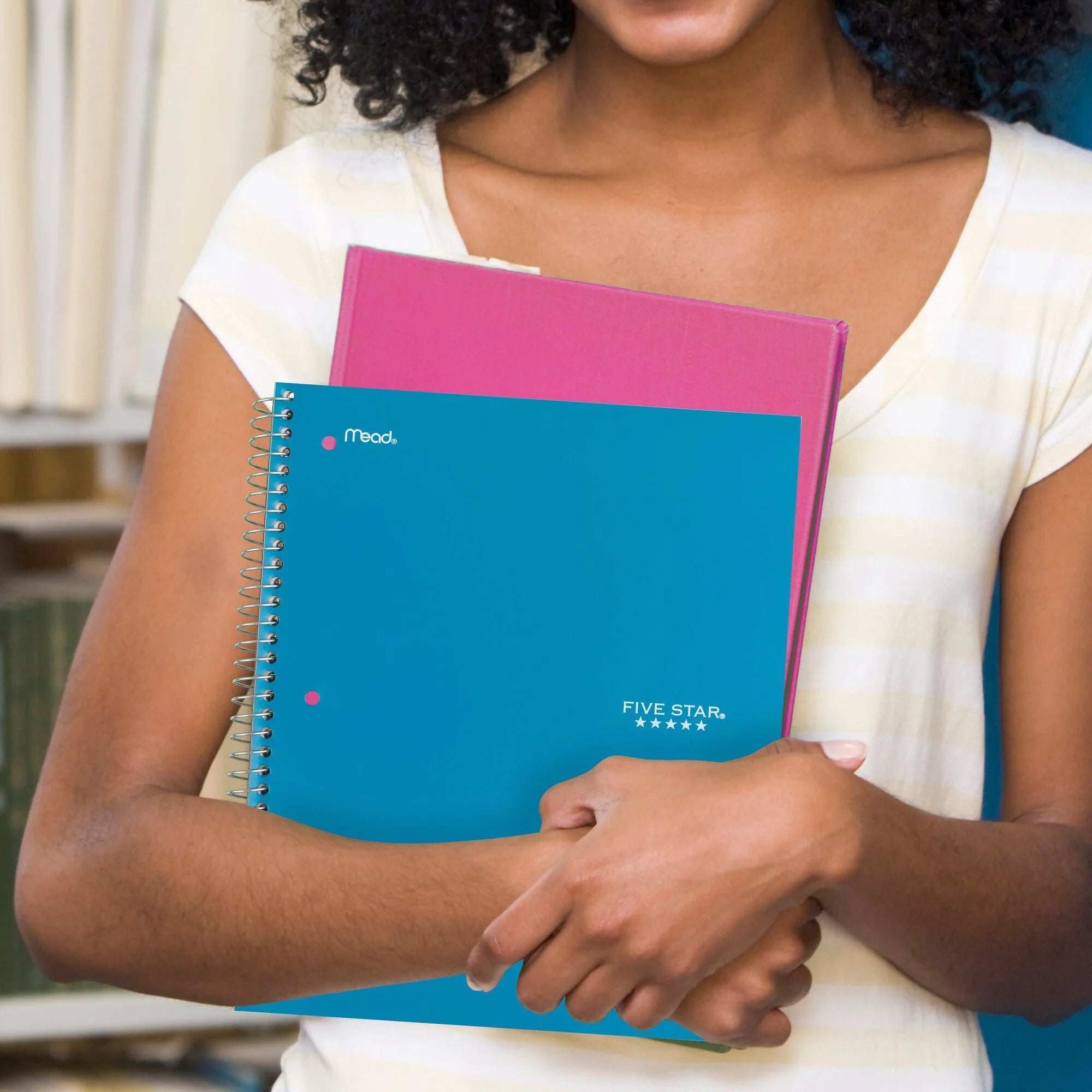 Spiral Notebook + Study App, 5 Subject, Wide Ruled, 8" X 10.5"