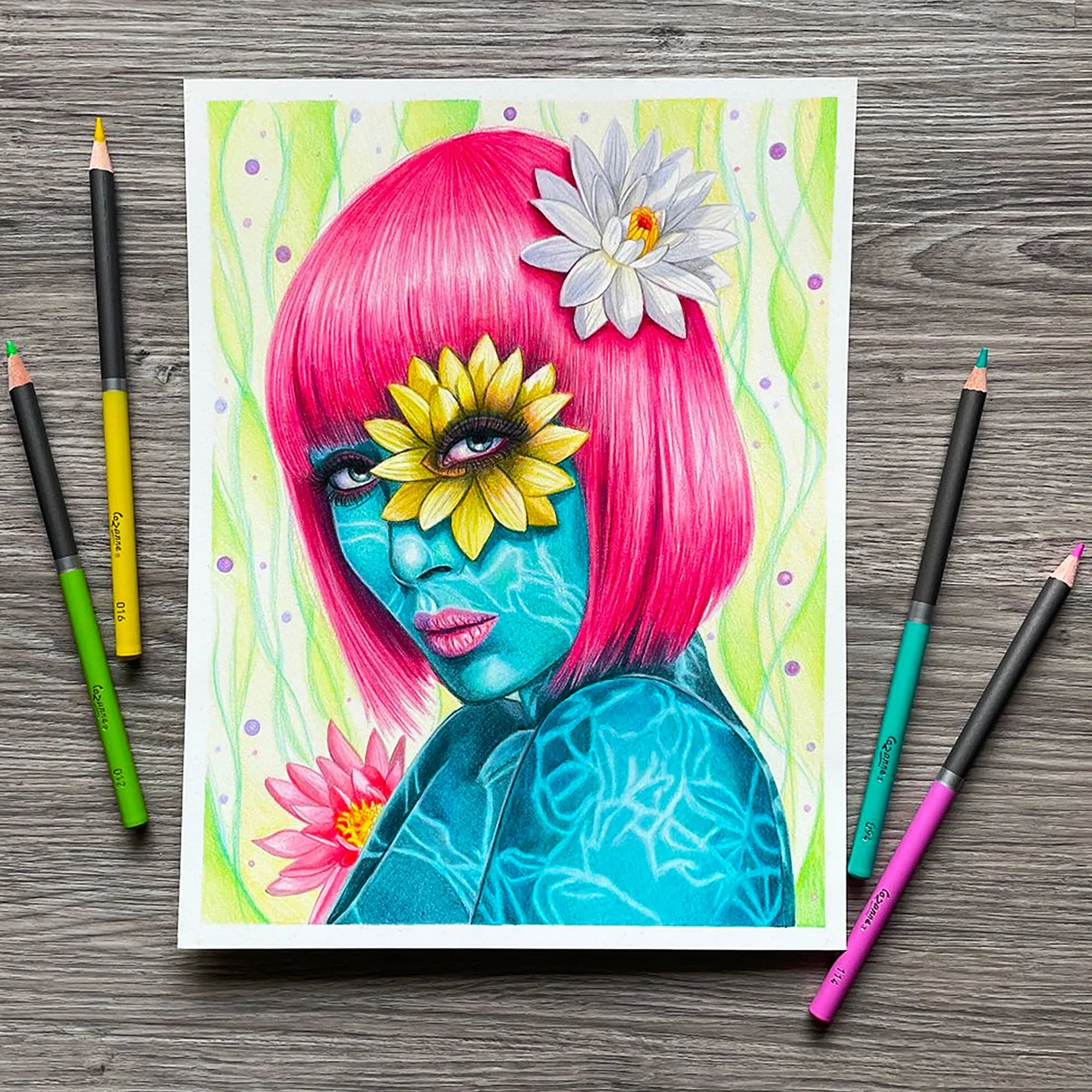 Premium Colored Pencils Canary Yellow 6 Pack - Highly-Pigmented Drawing Pencils - Coloring Pencils for Drawing, Blending, Coloring, and More