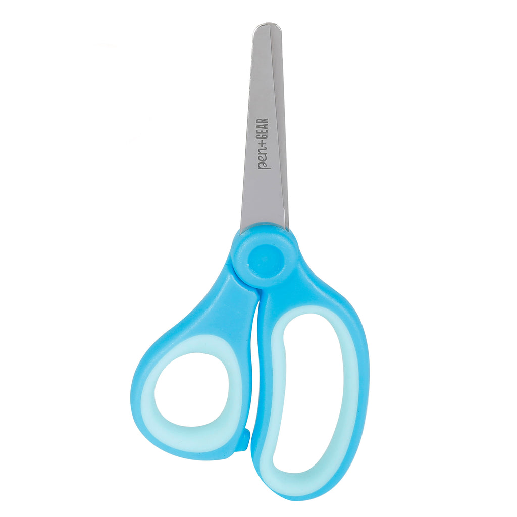 5-Inch Blunt-Tip Kids Scissors, Age 4-7, School Supplies, Multi-Purpose, Blue