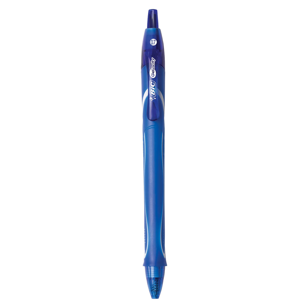 Gel-Ocity Retractable Quick Dry Blue Gel Pens, Medium Point, 12-Count