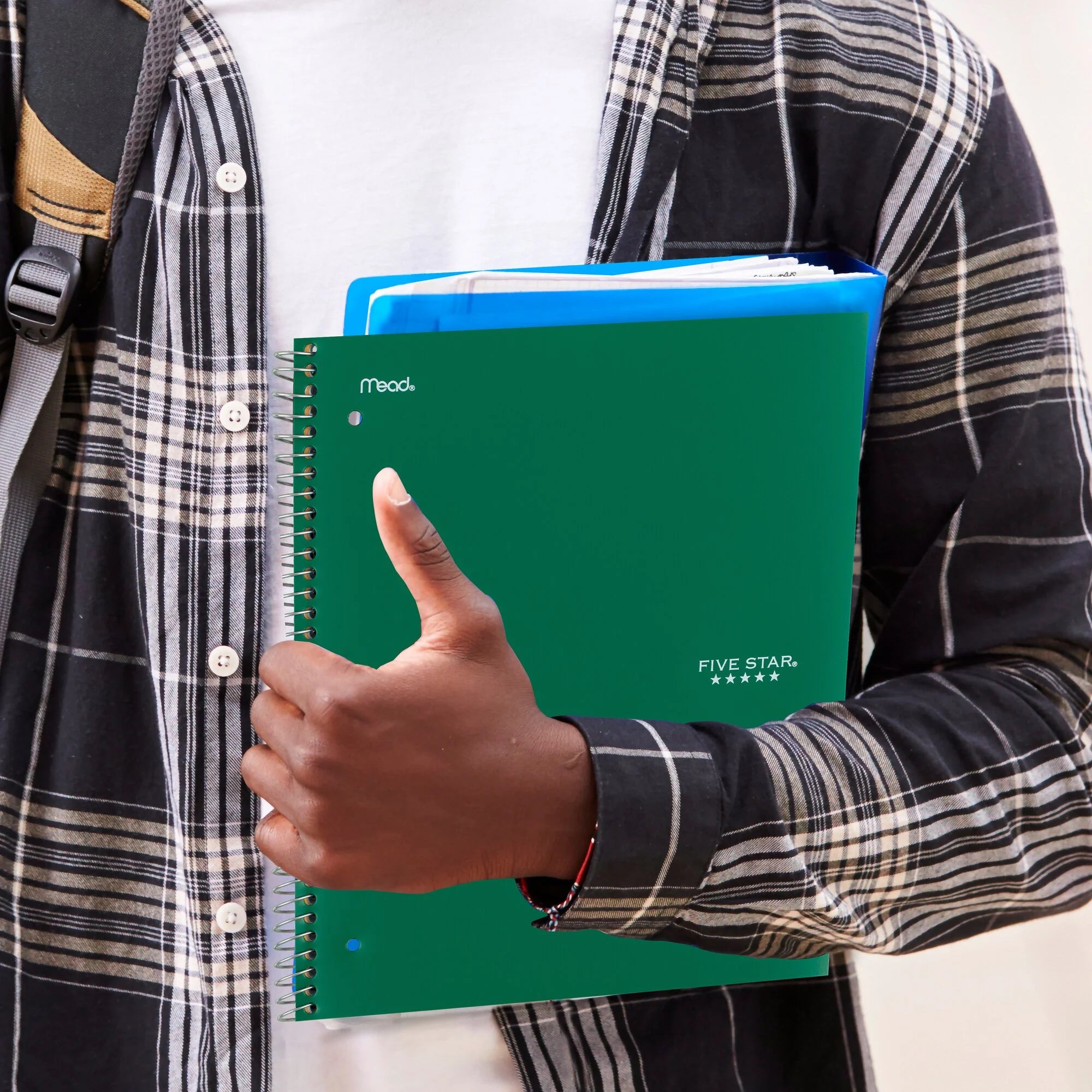 Spiral Notebook + Study App, 5 Subject, College Ruled, 8.5" X 11"