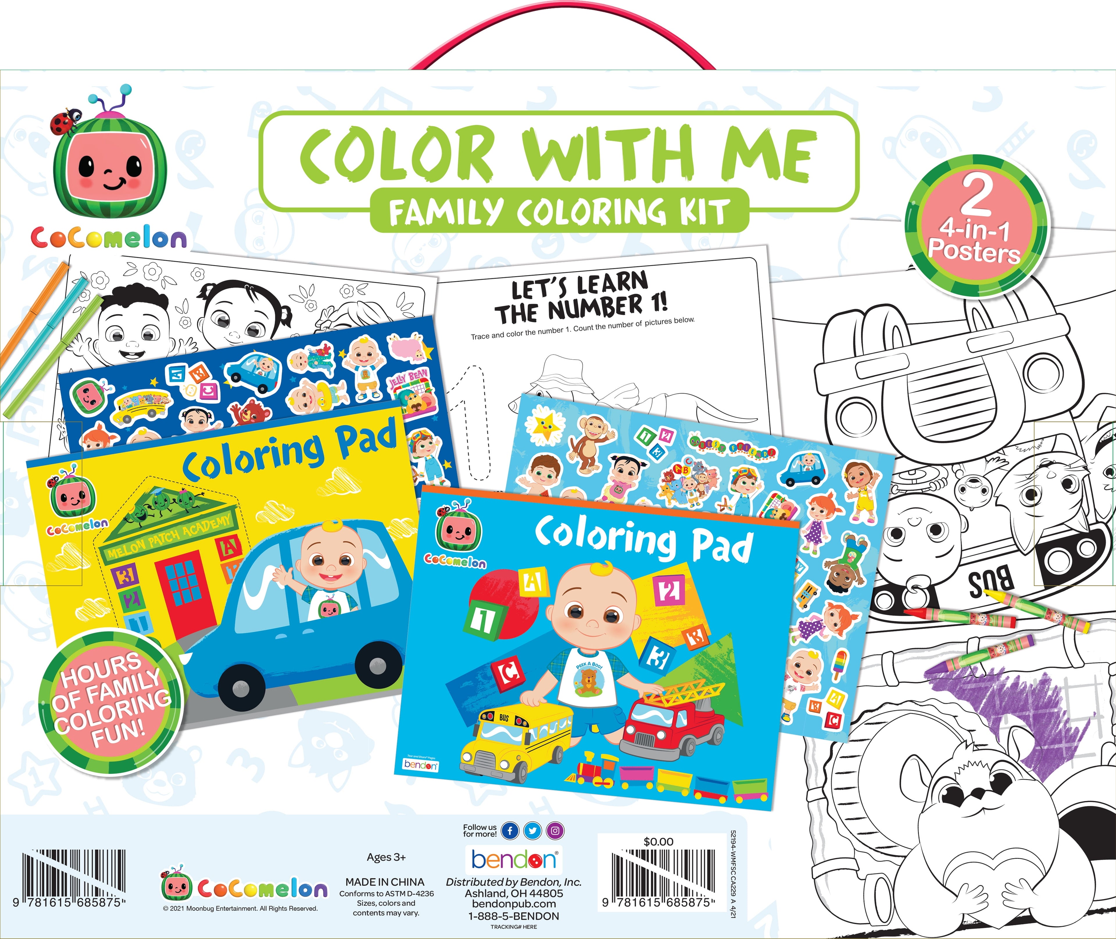 Color with Me Family Coloring Art & Craft Kit; Unisex Set for Children
