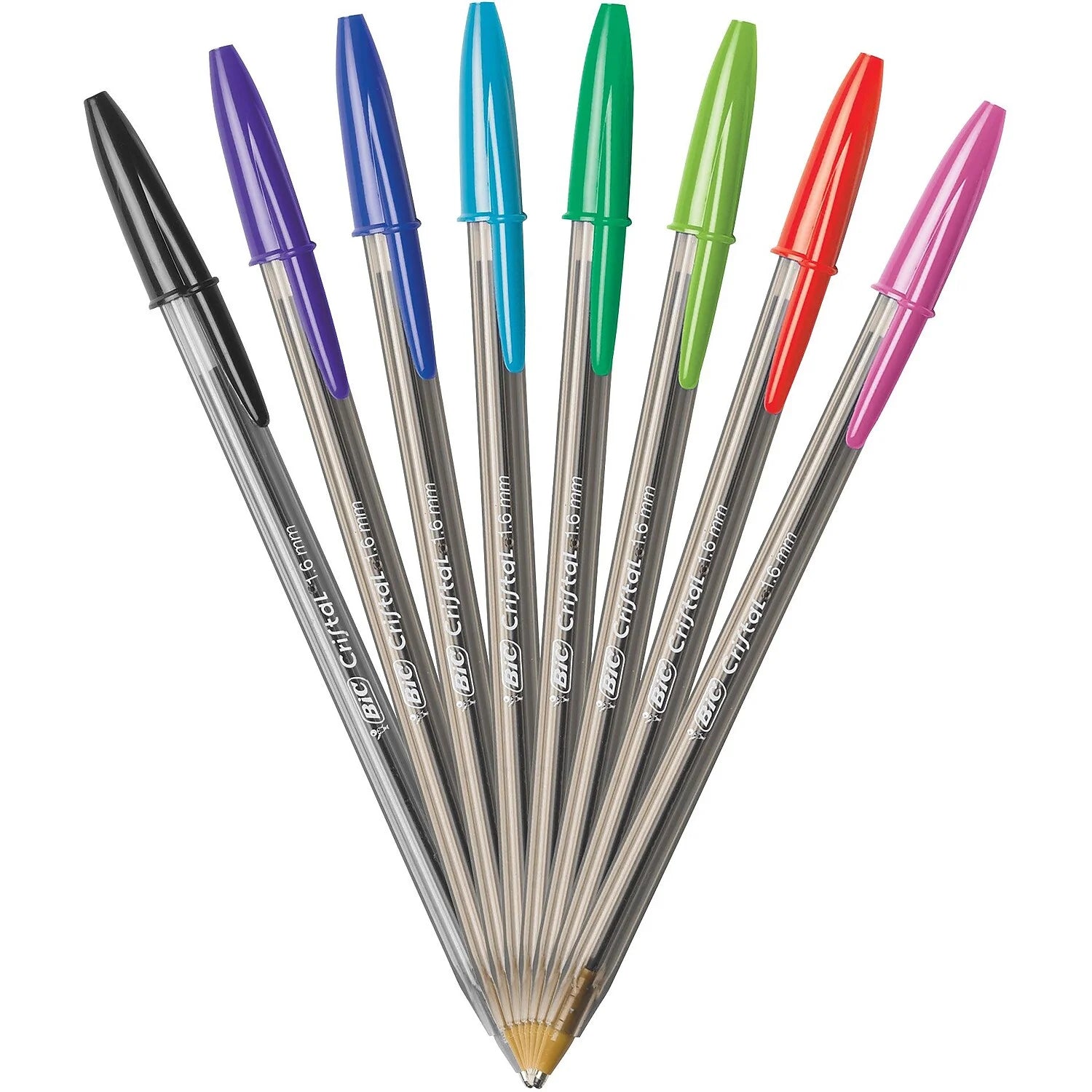 Cristal Bold Ballpoint Pens, 1.6Mm, Assorted Colors, 24 Count