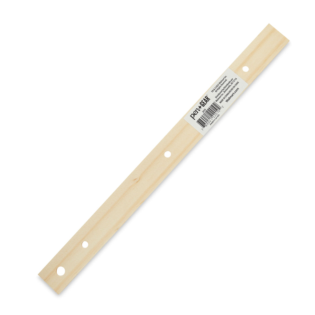 Pen + Gear 12" Wood Ruler (0.05Lb), Ideal for Elementary School to High School Educational Level
