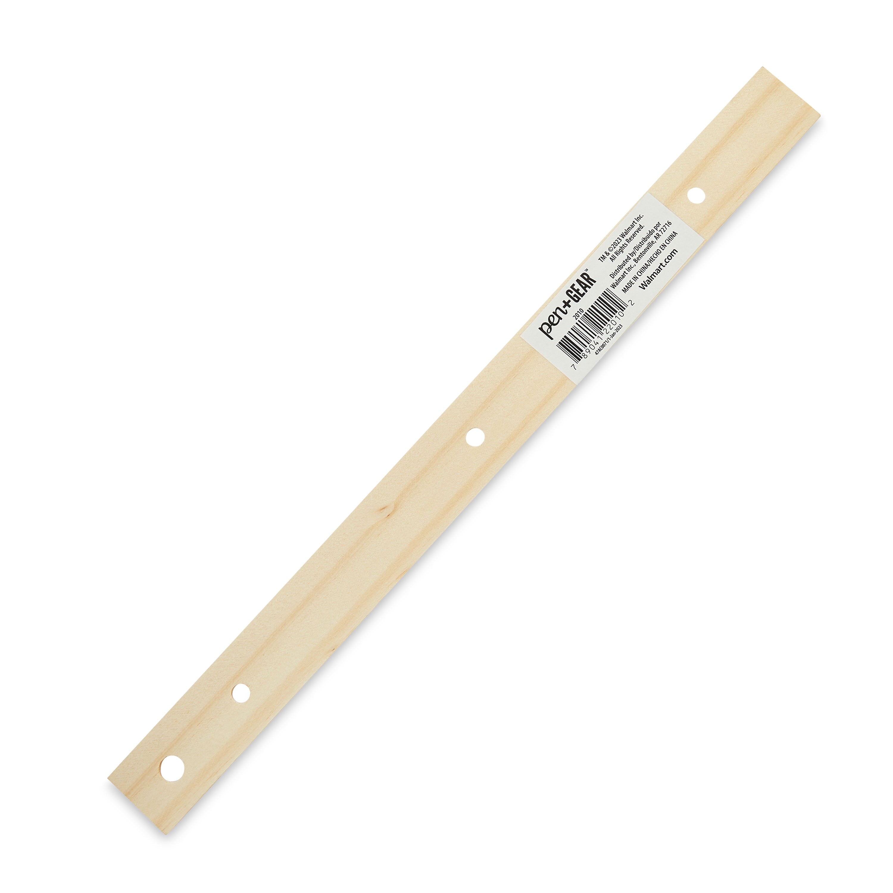Pen + Gear 12" Wood Ruler (0.05Lb), Ideal for Elementary School to High School Educational Level