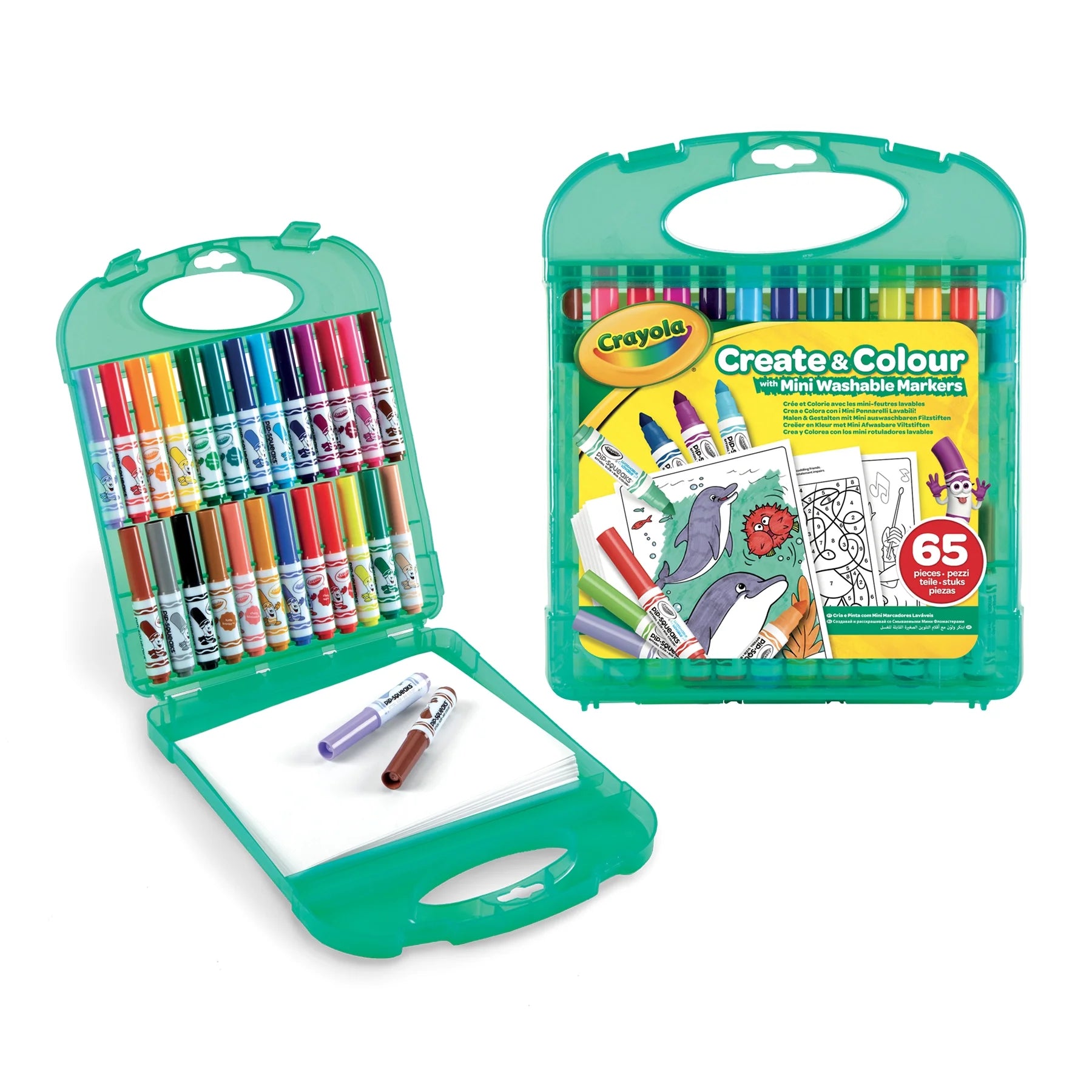 Pip Squeaks Washable Markers Set, Arts and Crafts Set, Gift for Kids, Ages 4, 5, 6, 7