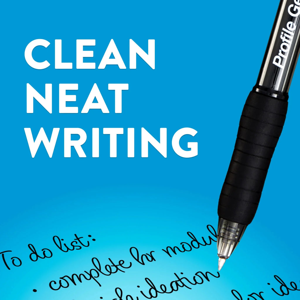 Profile Retractable Gel Pens, 0.7 Mm, Black, 4 Count