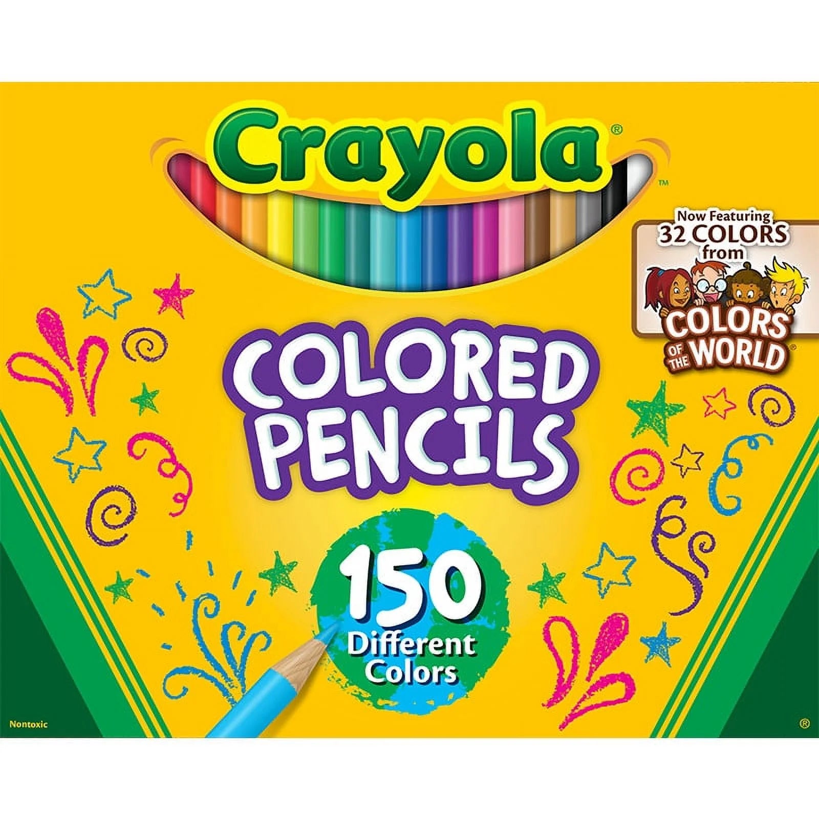 Colored Pencil Set, Colors of the World, 150 Ct, Back to School Supplies, Teacher Gifts