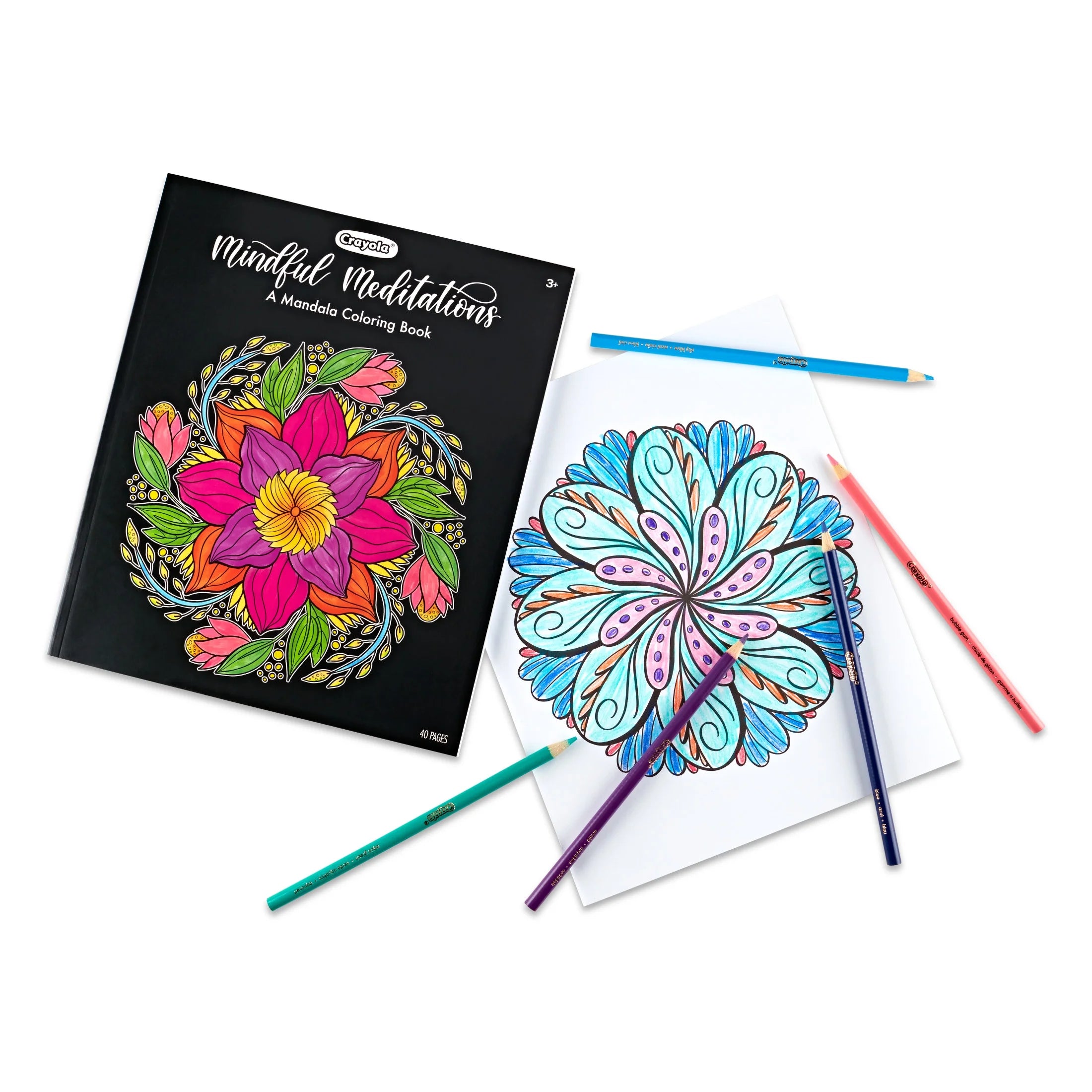 Mandala Coloring Book, 40 Pgs, Adult Coloring Book, Mindful Meditations, Mothers Day, Gifts for Teachers and Teens, Ages 8+