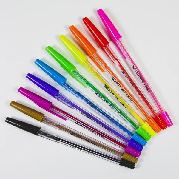 Pure Neon Color Stick Pen - 10 Pack