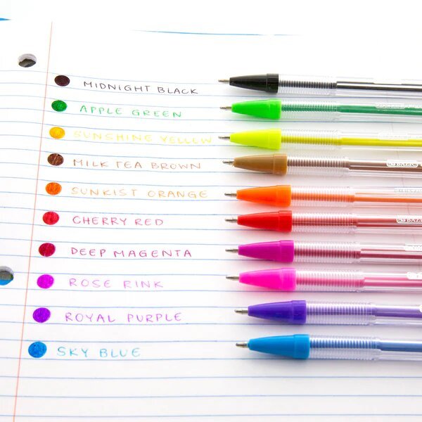 Pure Neon Color Stick Pen - 10 Pack